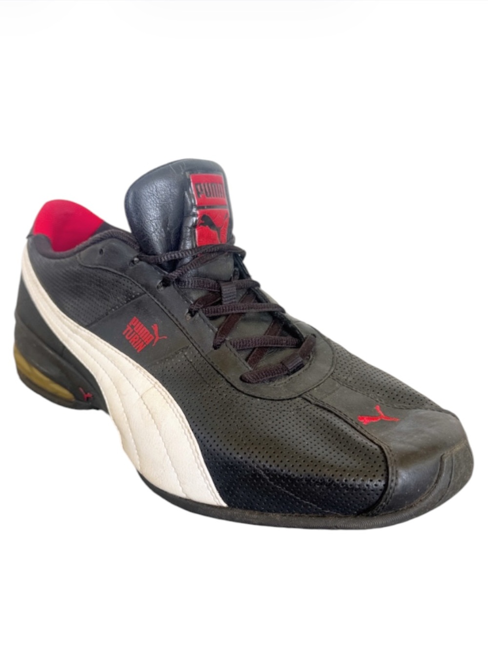 PUMA running black and red men’s lace up athletic sneakers size 12